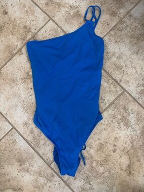 La Blanca Royal Blue One-Shoulder One-Piece Swimsuit